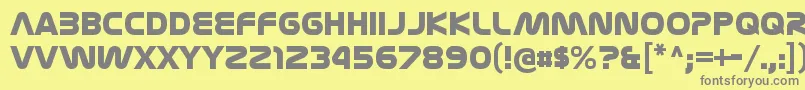 NasalizationhvRegular Font – Gray Fonts on Yellow Background