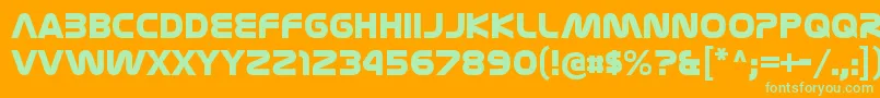 NasalizationhvRegular Font – Green Fonts on Orange Background