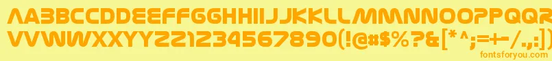 NasalizationhvRegular Font – Orange Fonts on Yellow Background