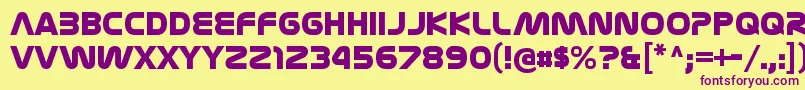 NasalizationhvRegular Font – Purple Fonts on Yellow Background