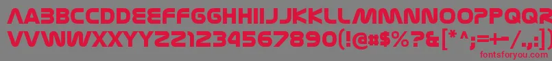 NasalizationhvRegular Font – Red Fonts on Gray Background