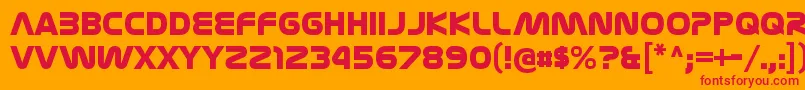 NasalizationhvRegular Font – Red Fonts on Orange Background