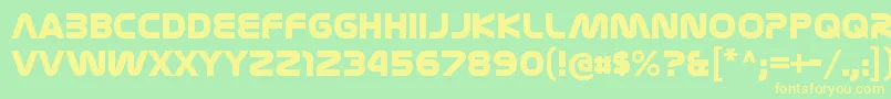 NasalizationhvRegular Font – Yellow Fonts on Green Background