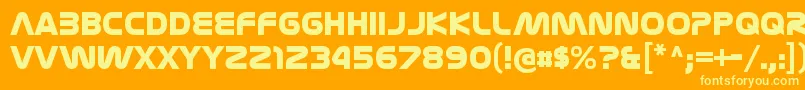 NasalizationhvRegular Font – Yellow Fonts on Orange Background