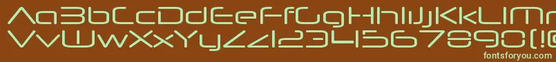 NeuropolnovaxpRegular Font – Green Fonts on Brown Background