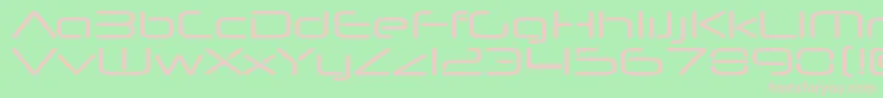 フォントNeuropolnovaxpRegular – 緑の背景にピンクのフォント