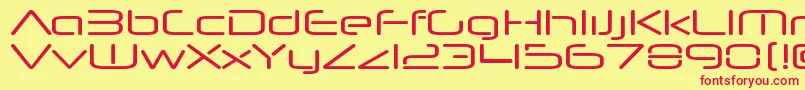 NeuropolnovaxpRegular Font – Red Fonts on Yellow Background