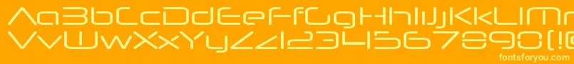 Fonte NeuropolnovaxpRegular – fontes amarelas em um fundo laranja