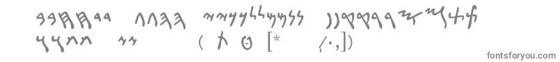 PunicLdr-fontti – harmaat kirjasimet valkoisella taustalla