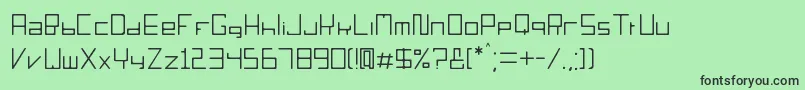 Sorieno Font – Black Fonts on Green Background