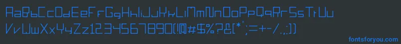 Sorieno Font – Blue Fonts on Black Background