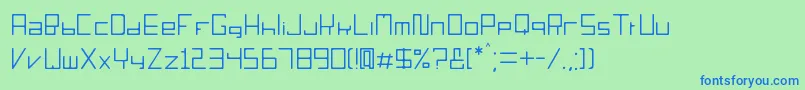 Sorieno Font – Blue Fonts on Green Background