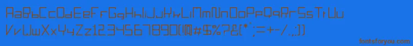 Sorieno Font – Brown Fonts on Blue Background