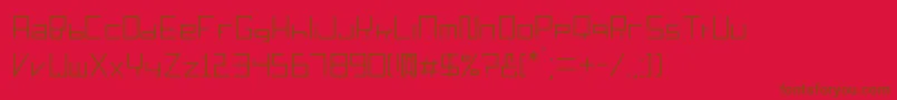 Sorieno Font – Brown Fonts on Red Background