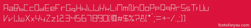 Sorieno Font – Pink Fonts on Red Background