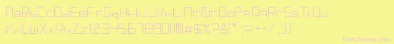 Sorieno Font – Pink Fonts on Yellow Background