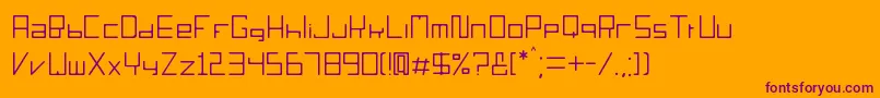 Sorieno Font – Purple Fonts on Orange Background