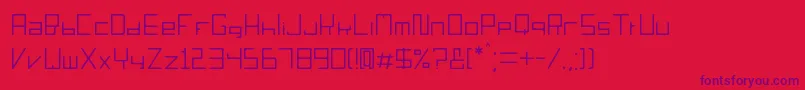 フォントSorieno – 赤い背景に紫のフォント