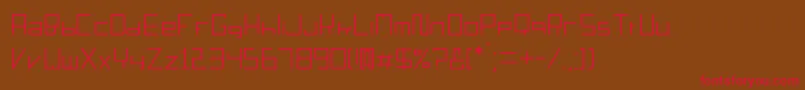 Sorieno Font – Red Fonts on Brown Background