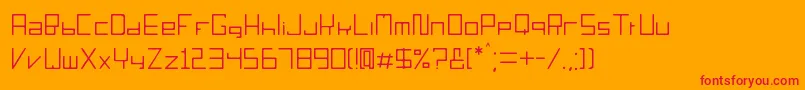 Sorieno Font – Red Fonts on Orange Background
