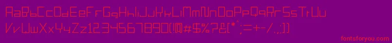 Sorieno Font – Red Fonts on Purple Background