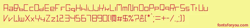 Sorieno Font – Red Fonts on Yellow Background