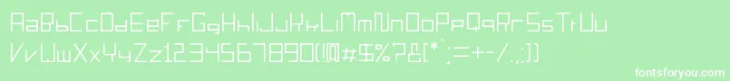 Sorieno Font – White Fonts on Green Background