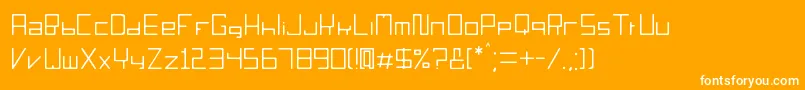 Sorieno Font – White Fonts on Orange Background