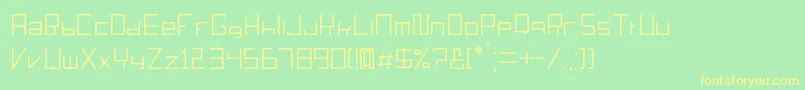 Sorieno Font – Yellow Fonts on Green Background