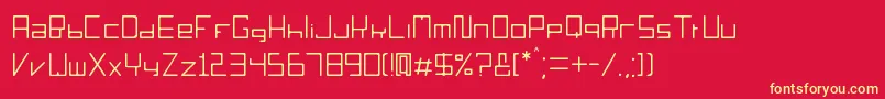 Sorieno Font – Yellow Fonts on Red Background