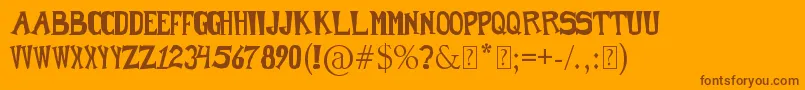 CrashCrash Font – Brown Fonts on Orange Background