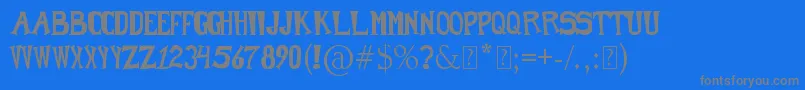 CrashCrash Font – Gray Fonts on Blue Background