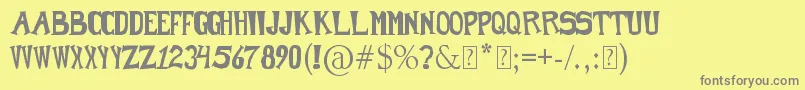 CrashCrash Font – Gray Fonts on Yellow Background