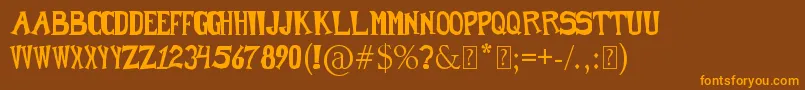 CrashCrash Font – Orange Fonts on Brown Background