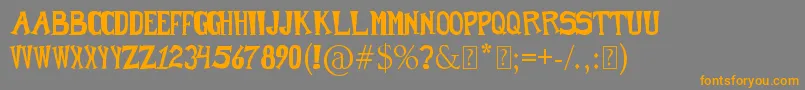 CrashCrash Font – Orange Fonts on Gray Background