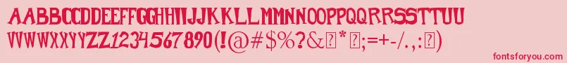 CrashCrash Font – Red Fonts on Pink Background