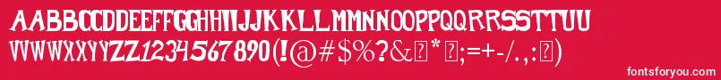 CrashCrash Font – White Fonts on Red Background