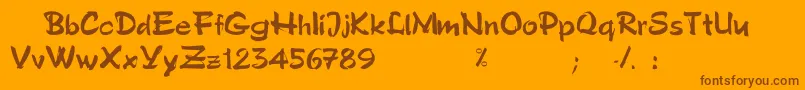Police Dsstyloc – polices brunes sur fond orange