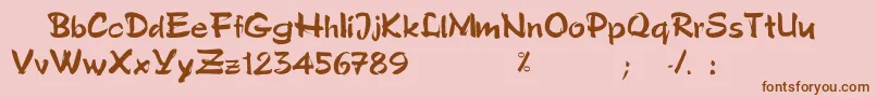Dsstyloc Font – Brown Fonts on Pink Background