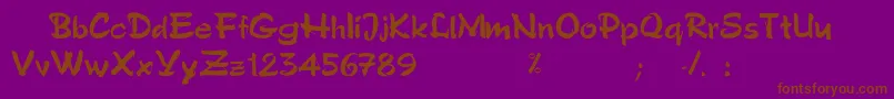 Dsstyloc Font – Brown Fonts on Purple Background