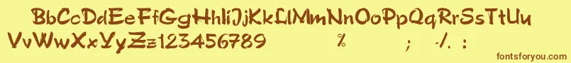 Подробнее о шрифте Dsstyloc Шрифт Dsstyloc – коричневые шрифты на жёлтом фоне