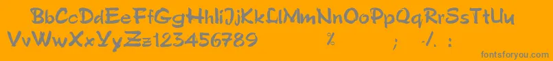 Dsstyloc Font – Gray Fonts on Orange Background