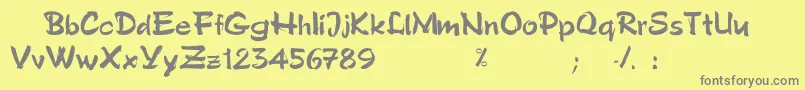 Dsstyloc Font – Gray Fonts on Yellow Background
