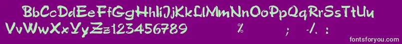 Dsstyloc Font – Green Fonts on Purple Background
