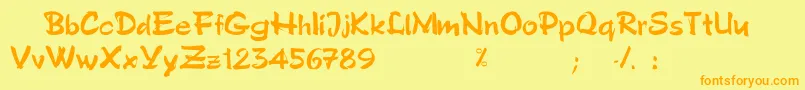 Dsstyloc Font – Orange Fonts on Yellow Background