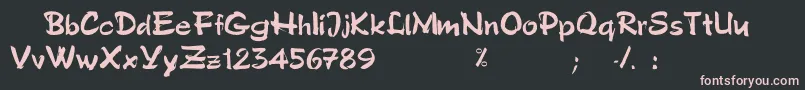 Dsstyloc Font – Pink Fonts on Black Background