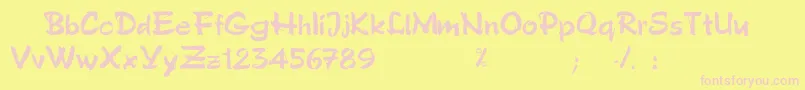 Dsstyloc Font – Pink Fonts on Yellow Background