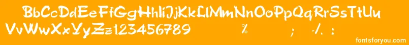Lisätietoja Dsstyloc-fontista Dsstyloc-fontti – valkoiset fontit oranssilla taustalla