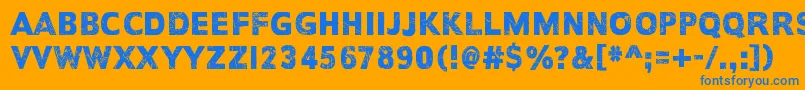 EveryDayIsExactlyTheSame Font – Blue Fonts on Orange Background