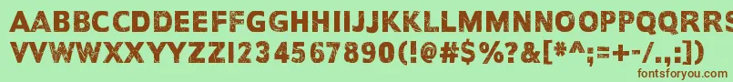 EveryDayIsExactlyTheSame Font – Brown Fonts on Green Background